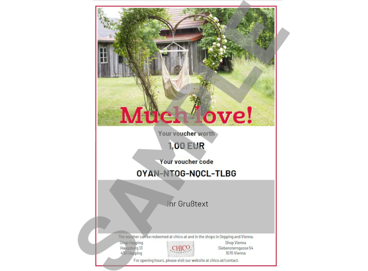 Chico-Gutschein "Alles Liebe!"