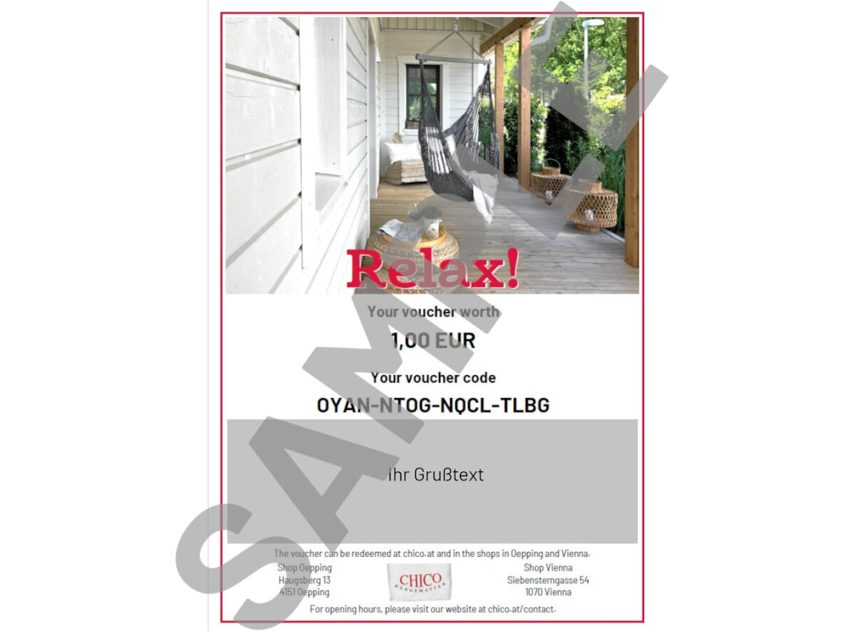 Chico-Gutschein "Relax!"