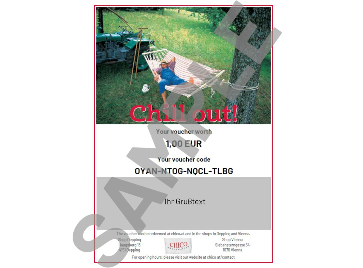 Chico-Gutschein "Tsch&uuml; amoi!"